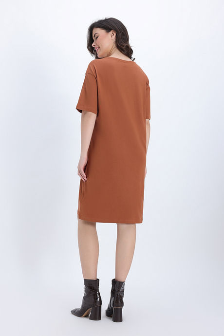 Zivame Harry Potter Knit Cotton Loungewear Dress - Caremal Caf — image 4